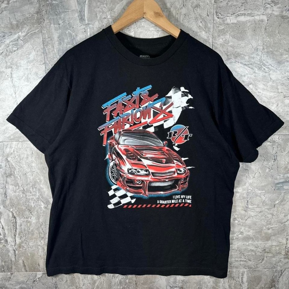 Fast and Furious black cotton t-shirt mens Size XL #fastandfurious #racing